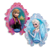 SShape Frozen İki Yönlü Folyo Balon Kapalı Paket - Parti Yıldızı