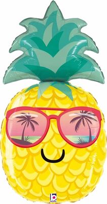Sshape Gözlüklü Ananas Balon 94cm - 1