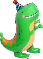 SShape Gülümseyen Dinazor Folyo Balon 84cm - Parti Yıldızı