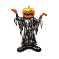 SShape Halloween Ayaklı Korkunç Korkuluk Balkabağı Balon 115cm - Parti Yıldızı
