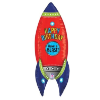 SSHape Happy Birthday Doğumgünü Roketi Folyo Balon - 1