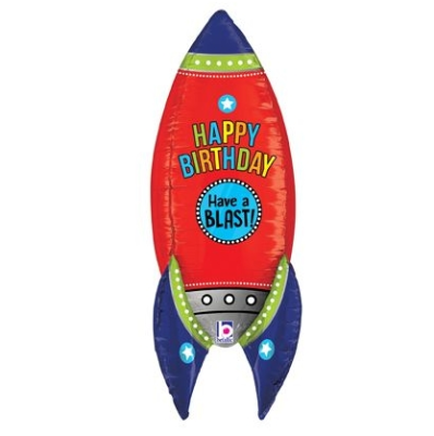 SSHape Happy Birthday Doğumgünü Roketi Folyo Balon - 1