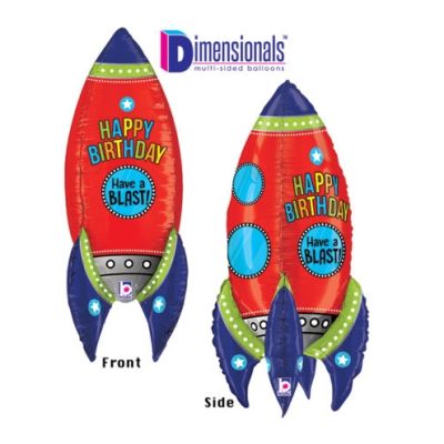 SSHape Happy Birthday Doğumgünü Roketi Folyo Balon - 2