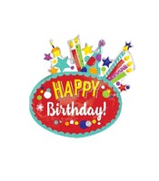 Sshape Happy Birthday Festival Balon 76x73cm - Parti Yıldızı