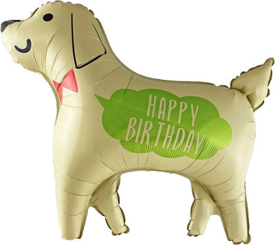 SShape Happy Birthday Köpek Şekilli Folyo Balon - 1