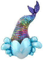 Sshape Işıltılı Pullu Deniz Kızı Kuyruğu Folyo Balon - Parti Yıldızı