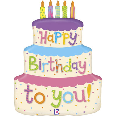 SShape Katlı Pasta H. Birthday To You Balon 69cm - 1