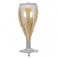 Sshape Köpüklü Şampanya Kadehi Gold Folyo Balon - Parti Yıldızı