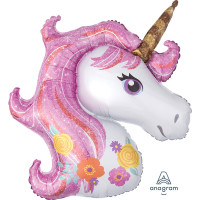 SShape Magical Unicorn Paketli Folyo Balon - Parti Yıldızı