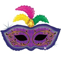 SShape Mardi Gras Maske Şekilli Balon 86cm - Parti Yıldızı