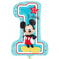 Sshape Mickey 1st Birthday Balon 48x71cm - Parti Yıldızı