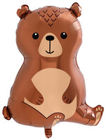 SShape Oturan Ayı Folyo Balon 65cm - Parti Yıldızı