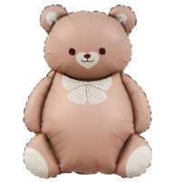 SShape Papyonlu Büyük Ayı Şekilli Folyo Balon 90x66cm - Parti Yıldızı