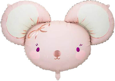 SShape Pembe Fare Kafası Şekilli Folyo Balon 68cm - 1