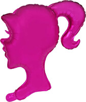 SShape Pembe Kız Folyo Balon 64cm - Parti Yıldızı