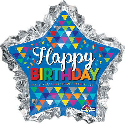 Sshape Pırıltılı Happy Birthday Balon 81x86cm - 1