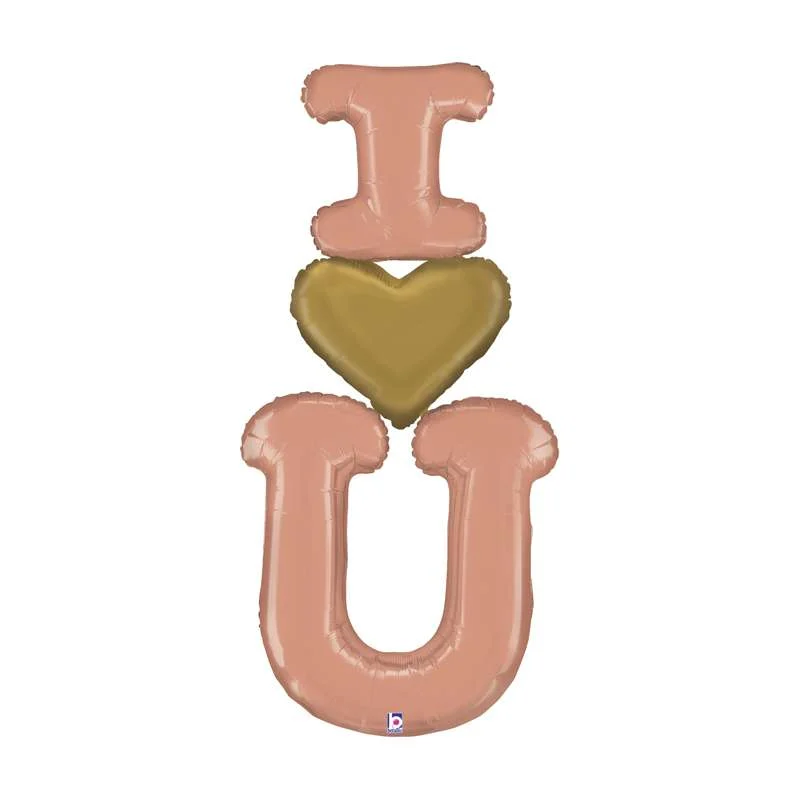SShape Rose Gold ILoveYou Folyo Balon - 1