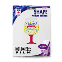 Sshape Cheers Baskılı Şarap Bardağı Happy Birthday Balon 86cm - 2