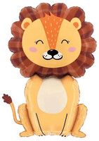 SShape Sevimli Aslan Folyo Balon 101cm - Parti Yıldızı