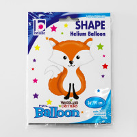 SShape Sevimli Tilki Folyo Balon 91cm - 1