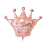 SShape Taç Şekilli Folyo Balon - Rose Gold - Parti Yıldızı