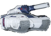 SShape Tank Şekilli Folyo Balon - Beyaz Renk - Parti Yıldızı