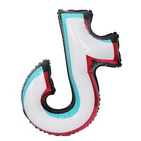 SShape TikTok Logosu Folyo Balon - 