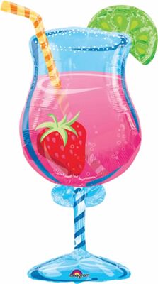 Sshape Tropikal Kokteyl Folyo Balonu 51x89cm - 1