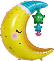 Sshape Uyuyan Şapkalı Ay Şekilli Folyo Balon 28