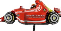 SShape Grabo Racing Kırmızı Yarış Arabası Folyo Balon - Parti Yıldızı