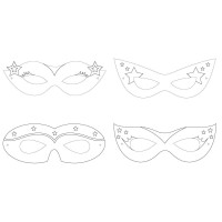 Superhero Girl Boyanabilir Maske 12 Adet - Parti Yıldızı