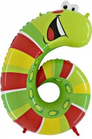 Hayvan Rakam Balon 6 Yaş Tırtıl 100cm - Parti Yıldızı