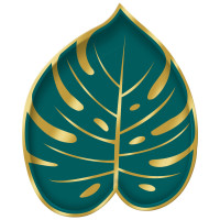Tropikal Yapraklar Şekilli Tabak 8 Adet - Parti Yıldızı