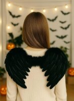 Aksesuar Tüylü Siyah Melek Kanadı Küçük 70 cm - 2