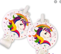 Renkli Unicorn Kaynanadili 6 lı - Parti Yıldızı