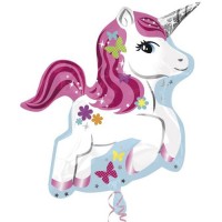 Unicorn Kelebekli SuperShape - Parti Yıldızı