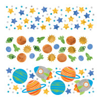 Uzay ve Roket Partisi Masa Üzeri Konfeti - Parti Yıldızı