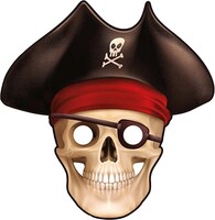 Korsan Temalı Tam Yüz Maske 6 Adet - Parti Yıldızı