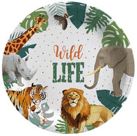 Wild Life Safari Tabak 8 Adet - Parti Yıldızı