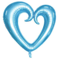 İçi Boş Büyük Kalp Folyo Balon Bebek Mavi Renk - Parti Yıldızı