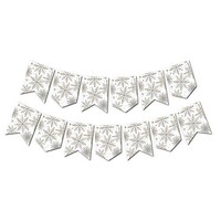 Yaldızlı Beyaz Kar Tanesi Banner - Parti Yıldızı