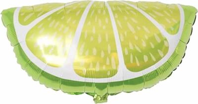 Yeşil Limon Dilimi Şekilli Folyo Balon - 1