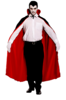 Halloween Yetişkin Pelerini Çift Taraflı (Siyah/Kırmızı ) 140 cm - Parti Yıldızı