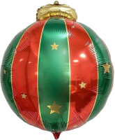 Yılbaşı Folyo Balon Kırmızı Yeşil Top 80 cm - Parti Yıldızı