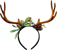 Yılbaşı Temalı Taç Geyik Boynuzu Kelebekli - Parti Yıldızı